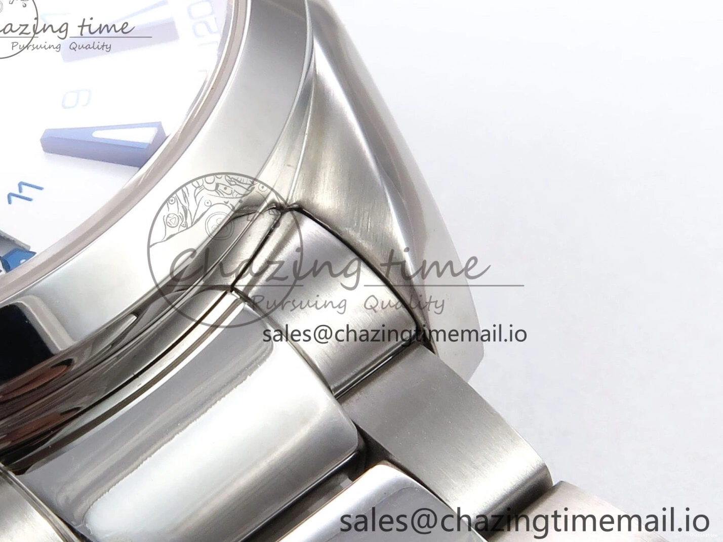 0108 Aqua Terra 150M GMT OMF 1:1 Best Edition White Blue Dial on SS Bracelet A RelaxedFit 7709